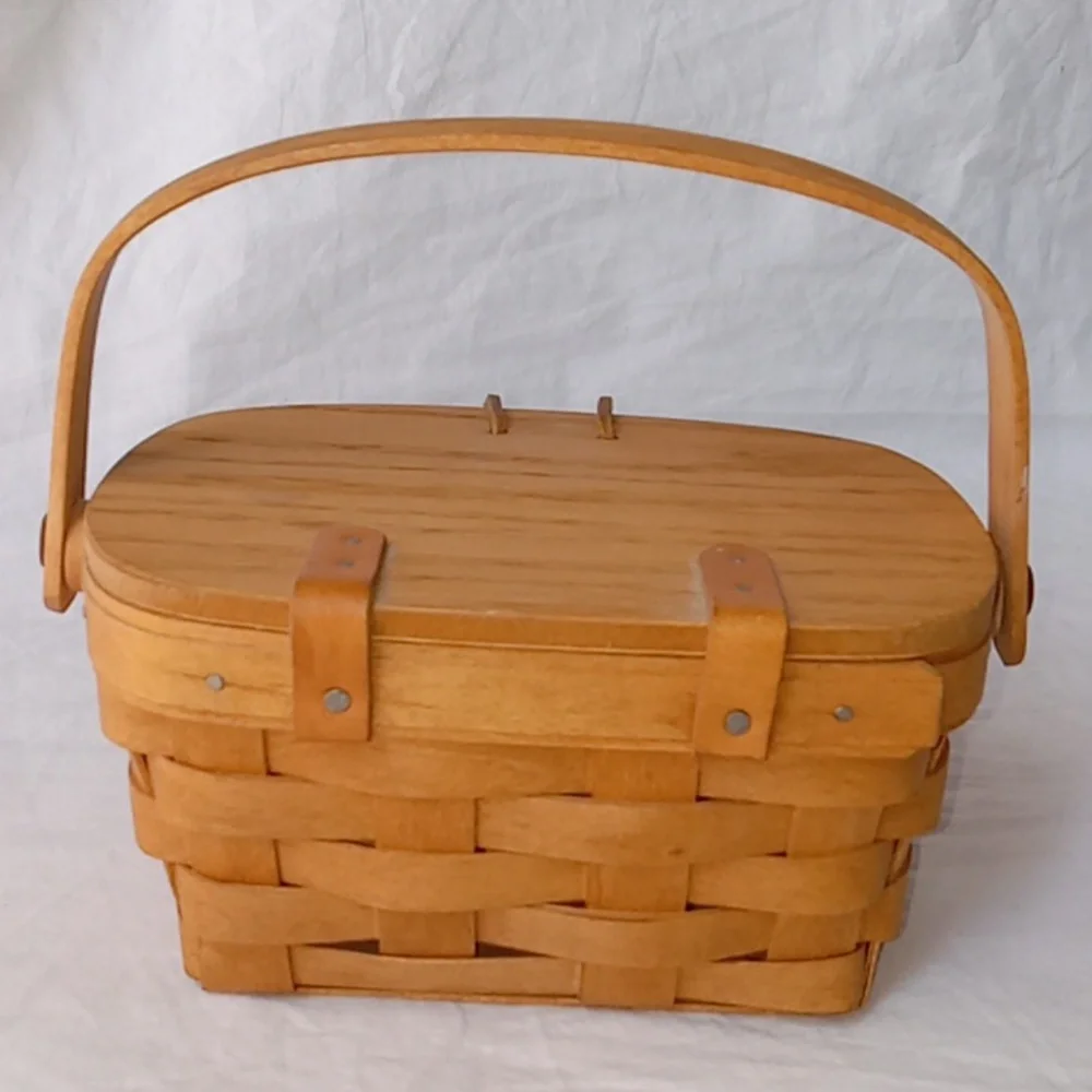 Longaberger Small Basket Vintage Handwoven 1991 Brown
